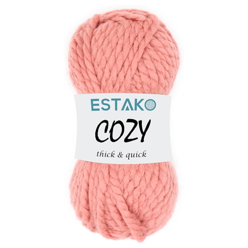 estako cozy thick & quick yarn coral